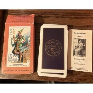 Vintage Cagliostro Tarot Deck Made in Italy by Modiano in Box 1981 Instructions